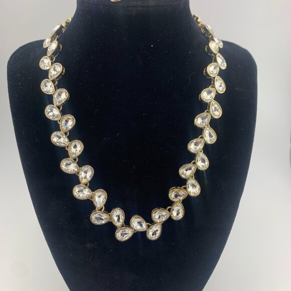 White House Black Market Gold & Crystal Statement Jewelry Set - NWT - Picture 8 of 8